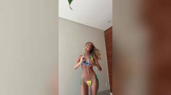 video of hot body yellow bikini