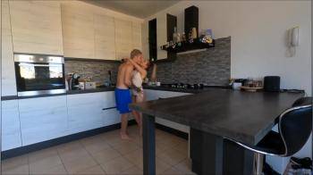 video of Kitchen couple action