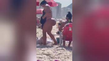 video of Nice fake implants ass lady lol