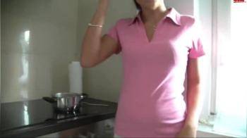 video of German girl in the kitchen