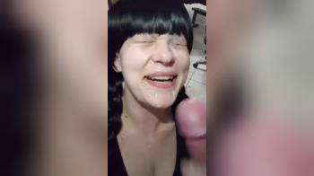 video of huge facial for her