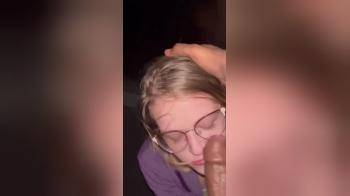 video of shy blonde has an endless throat