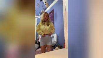 video of She shows her new fishnet