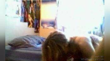 video of Guy pushes GF onto cam