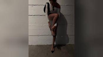 video of long legs in alley