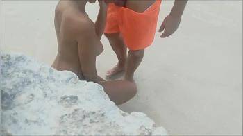 video of I Give a Blowjob on the Beach with a Creampie on my Tits