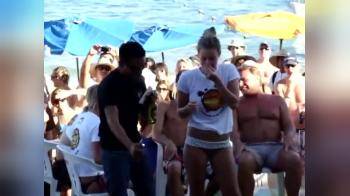 video of spring break girl flashing