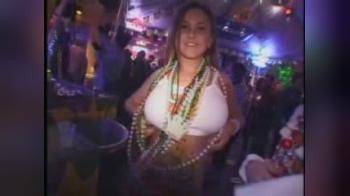video of party girl gets all the beads