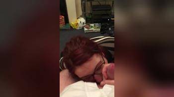 video of British Ex GF Huge Cum Facial on Glasses