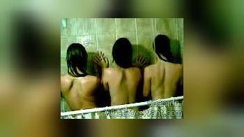 video of 3 girls in shower