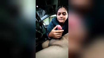 video of braids girl sucks in car