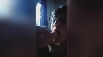 video of cum on her glasses