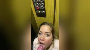 video of sucking cock in the elevator