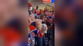 video of hockey fan celebration flash