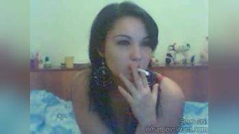 video of mihaella hot girl smoking on cam