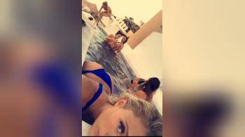 video of Girl films drunk friends in pool