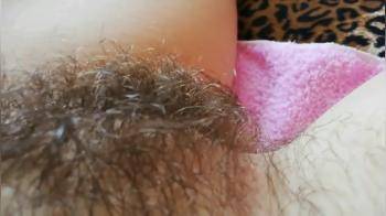 video of Hairy bush fingered gingerly