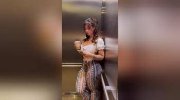 video of Flare pants in elevator