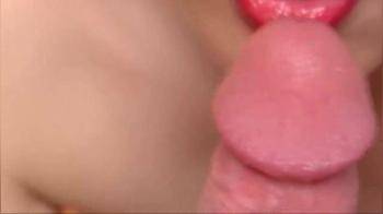 video of red lipstick good blowjob