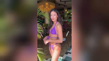 video of hot girl purple bikini