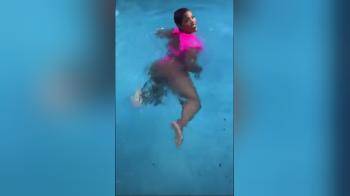 video of Baddie taking a dip