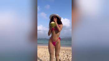 video of hot body with coconut