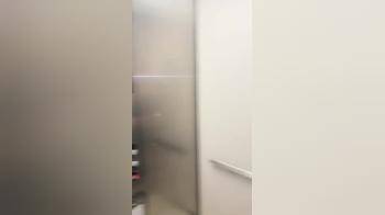 video of beautiful babe flashing boobs in the lift