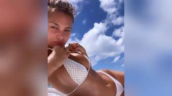 video of cute girl polkadot bikini