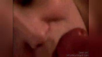 video of very cute amateur redhead BJ with facial
