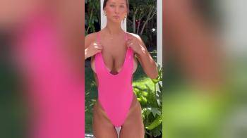 video of sexy tan lines in one piece bikini