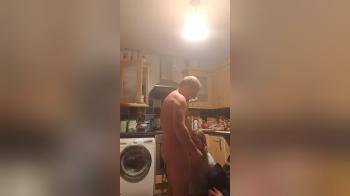 video of Milf sucks dick in the kitchen