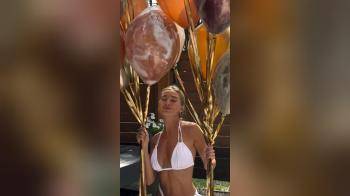 video of balloons and white bikini