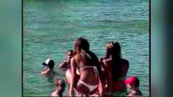 video of Hot young college girls on the beach