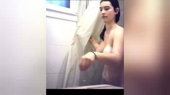 video of Busty Wet babe caught on hidden cam