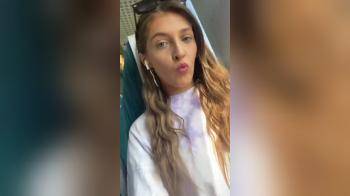 video of Selfie fingers on train