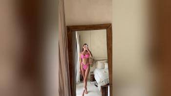 video of long legs pink bikini