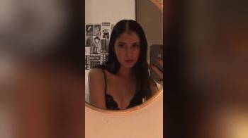 video of sexy young brunette in lingerie