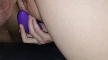 video of A Teen A Dick And A Purple Toy Fucking My 18 Year Old Stepsister