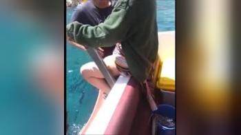 video of Filming his wife fucked by the boat skipper