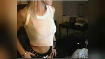 video of Punk blonde shows off her big tits