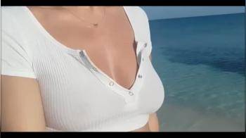 video of Shows People s Tits on a Public Beach