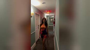 video of hot brunette seethru dress