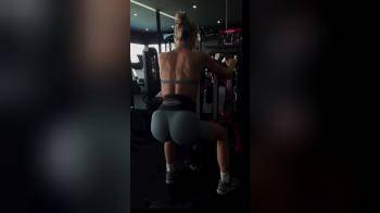 video of building her glutes for riding