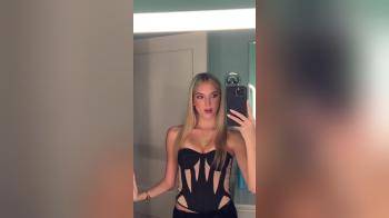 video of hot blonde before club