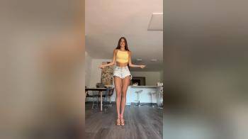 video of long legs graceful dancing