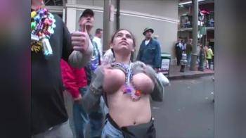 video of huge mardi gras titty shake