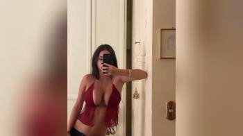 video of big tits red top