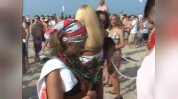 video of drunk brunette wants beads