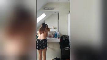 video of Dancing and changing after shower