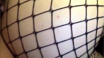 video of Goth in fishnets loves being fucked